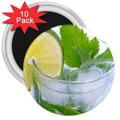 Cold Drink Lime Drink Cocktail 3  Magnets (10 Pack)  by Amaryn4rt