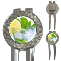 Cold Drink Lime Drink Cocktail 3-in-1 Golf Divots by Amaryn4rt