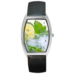 Cold Drink Lime Drink Cocktail Barrel Style Metal Watch by Amaryn4rt