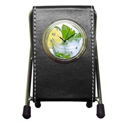 Cold Drink Lime Drink Cocktail Pen Holder Desk Clocks by Amaryn4rt