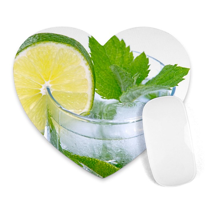 Cold Drink Lime Drink Cocktail Heart Mousepads