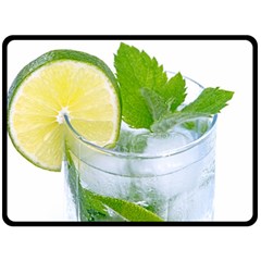 Cold Drink Lime Drink Cocktail Fleece Blanket (large)  by Amaryn4rt