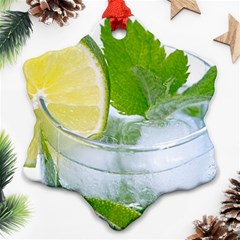 Cold Drink Lime Drink Cocktail Ornament (snowflake)  by Amaryn4rt