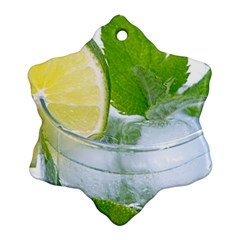 Cold Drink Lime Drink Cocktail Snowflake Ornament (2-side) by Amaryn4rt