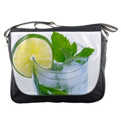 Cold Drink Lime Drink Cocktail Messenger Bags by Amaryn4rt