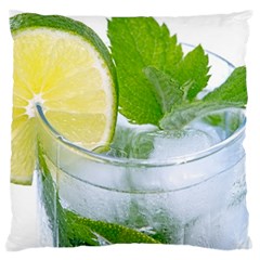 Cold Drink Lime Drink Cocktail Large Cushion Case (one Side) by Amaryn4rt