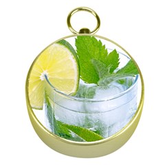 Cold Drink Lime Drink Cocktail Gold Compasses by Amaryn4rt