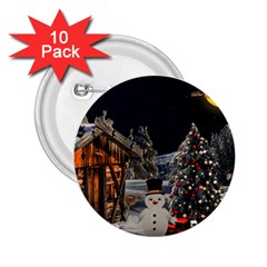 Christmas Landscape 2 25  Buttons (10 Pack)  by Amaryn4rt