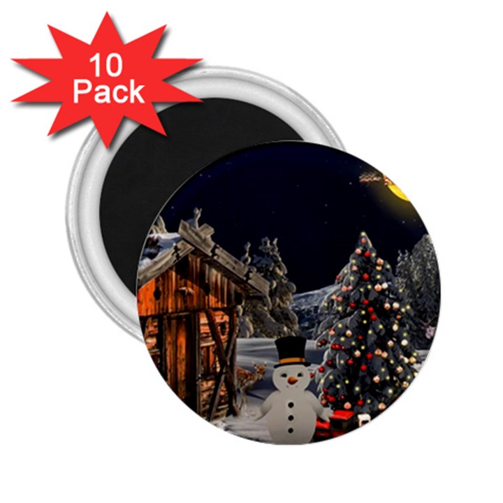 Christmas Landscape 2.25  Magnets (10 pack) 