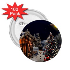 Christmas Landscape 2 25  Buttons (100 Pack)  by Amaryn4rt