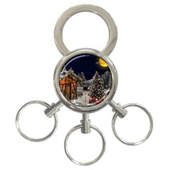 Christmas Landscape 3-ring Key Chains by Amaryn4rt