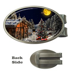 Christmas Landscape Money Clips (oval)  by Amaryn4rt