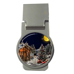 Christmas Landscape Money Clips (round)  by Amaryn4rt