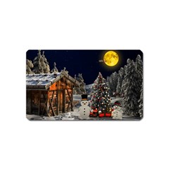 Christmas Landscape Magnet (name Card) by Amaryn4rt