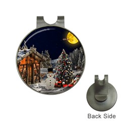 Christmas Landscape Hat Clips With Golf Markers by Amaryn4rt