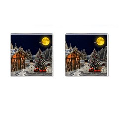 Christmas Landscape Cufflinks (square)