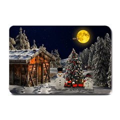 Christmas Landscape Small Doormat  by Amaryn4rt