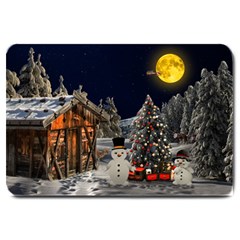 Christmas Landscape Large Doormat  by Amaryn4rt