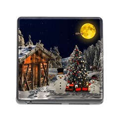 Christmas Landscape Memory Card Reader (square) by Amaryn4rt