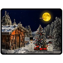 Christmas Landscape Fleece Blanket (large)  by Amaryn4rt