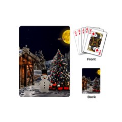 Christmas Landscape Playing Cards (mini)  by Amaryn4rt