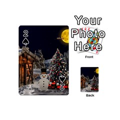 Christmas Landscape Playing Cards 54 (mini)  by Amaryn4rt