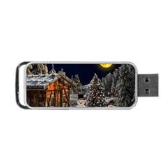 Christmas Landscape Portable Usb Flash (one Side) by Amaryn4rt