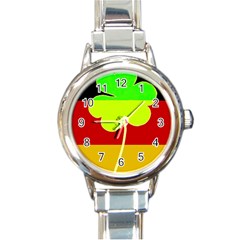 Irish German Germany Ireland Funny St Patrick Flag Round Italian Charm Watch by yoursparklingshop