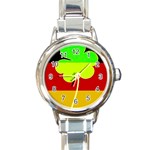 Irish German Germany Ireland Funny St Patrick Flag Round Italian Charm Watch Front