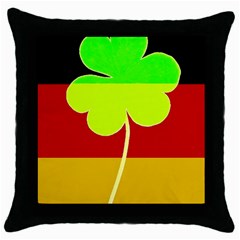 Irish German Germany Ireland Funny St Patrick Flag Throw Pillow Case (black) by yoursparklingshop