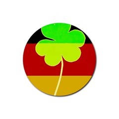 Irish German Germany Ireland Funny St Patrick Flag Rubber Coaster (round)  by yoursparklingshop