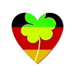 Irish German Germany Ireland Funny St Patrick Flag Heart Magnet by yoursparklingshop