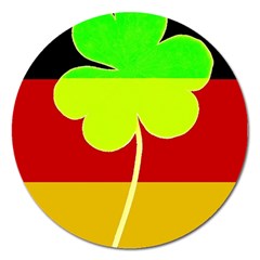 Irish German Germany Ireland Funny St Patrick Flag Magnet 5  (round) by yoursparklingshop