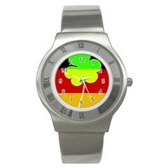 Irish German Germany Ireland Funny St Patrick Flag Stainless Steel Watch by yoursparklingshop