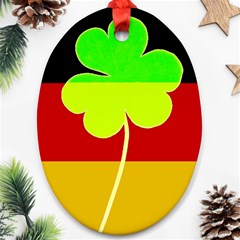 Irish German Germany Ireland Funny St Patrick Flag Oval Ornament (two Sides) by yoursparklingshop