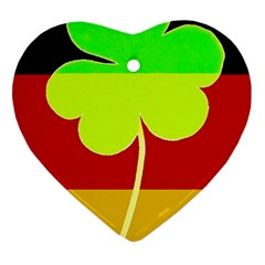 Irish German Germany Ireland Funny St Patrick Flag Heart Ornament (2 Sides) by yoursparklingshop