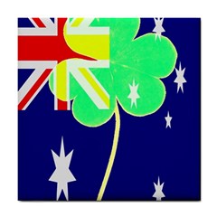 Irish Australian Australia Ireland Shamrock Funny St Patrick Flag Tile Coasters by yoursparklingshop