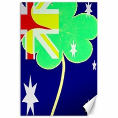 Irish Australian Australia Ireland Shamrock Funny St Patrick Flag Canvas 20  X 30   by yoursparklingshop