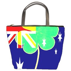 Irish Australian Australia Ireland Shamrock Funny St Patrick Flag Bucket Bags by yoursparklingshop