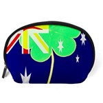 Irish Australian Australia Ireland Shamrock Funny St Patrick Flag Accessory Pouches (Large)  Back