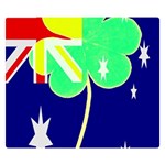 Irish Australian Australia Ireland Shamrock Funny St Patrick Flag Double Sided Flano Blanket (Small)  50 x40  Blanket Back