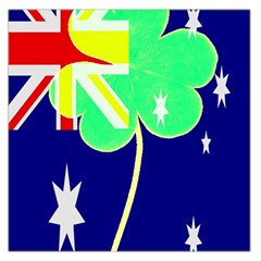 Irish Australian Australia Ireland Shamrock Funny St Patrick Flag Large Satin Scarf (square) by yoursparklingshop