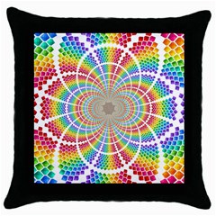 Color Background Structure Lines Throw Pillow Case (black) by Amaryn4rt