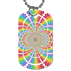 Color Background Structure Lines Dog Tag (one Side) by Amaryn4rt