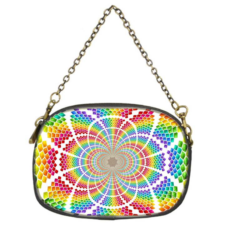 Color Background Structure Lines Chain Purses (One Side) 