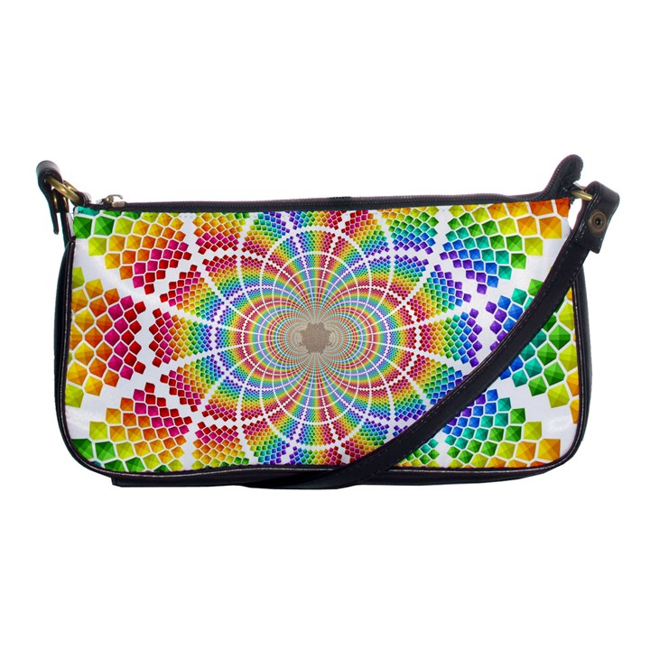 Color Background Structure Lines Shoulder Clutch Bags