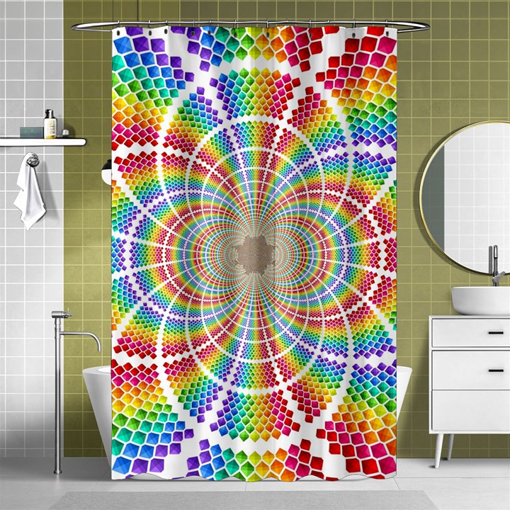 Color Background Structure Lines Shower Curtain 48  x 72  (Small) 