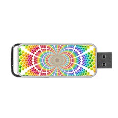 Color Background Structure Lines Portable Usb Flash (two Sides) by Amaryn4rt