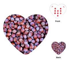 Hazelnuts Nuts Market Brown Nut Playing Cards (heart)  by Amaryn4rt