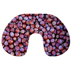 Hazelnuts Nuts Market Brown Nut Travel Neck Pillows by Amaryn4rt